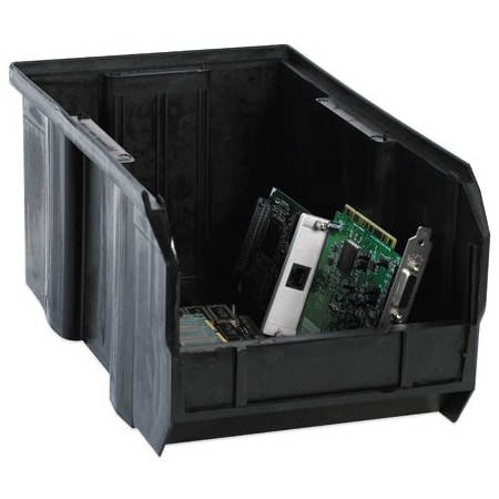 Bsc Preferred 14 3/4 x 8 1/4 x 7'' Black Conductive Bin Boxes, 12PK BUY00030347